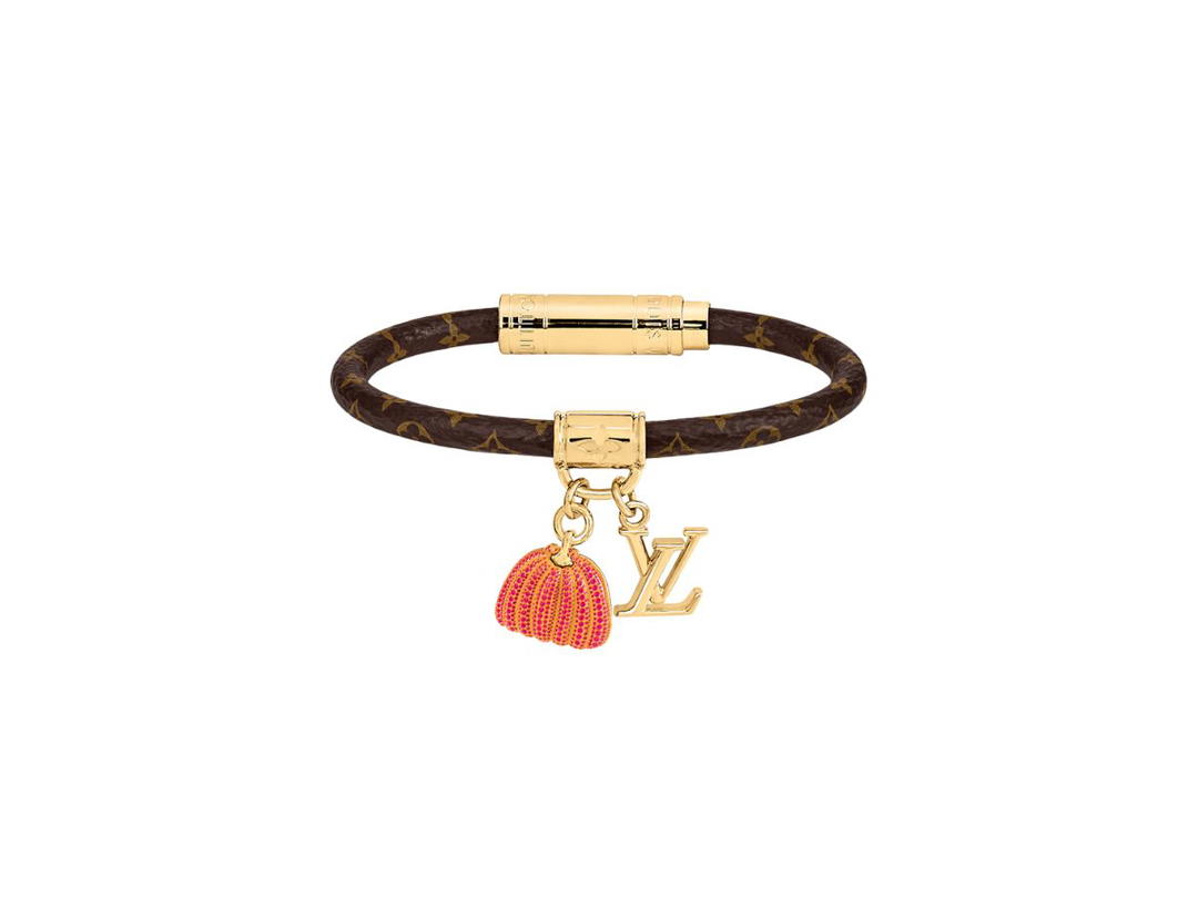 Louis Vuitton Louis Vuitton x Yayoi Kusama Pumpkin Charms Bracelet In Monogram Canvas And Metal With Gold-Color Finish