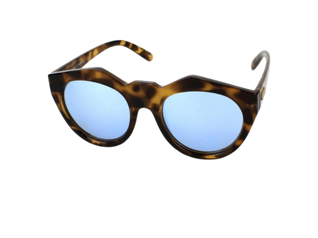 Le Specs Le Specs Neo Noir 1402001 In Brown Plastic Frame With Blue Lenses