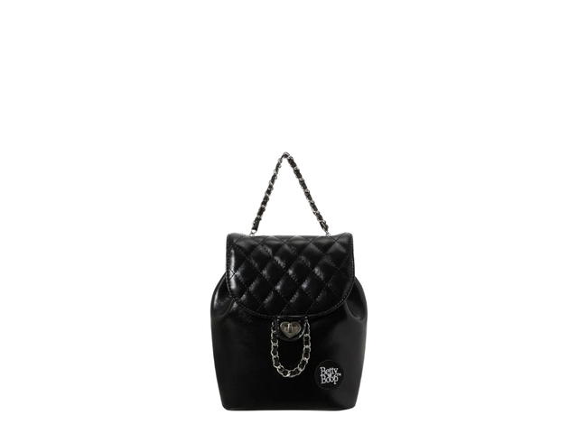 LUVISTRUE Betty Boop Quilted Chain Mini Backpack Black - view 1
