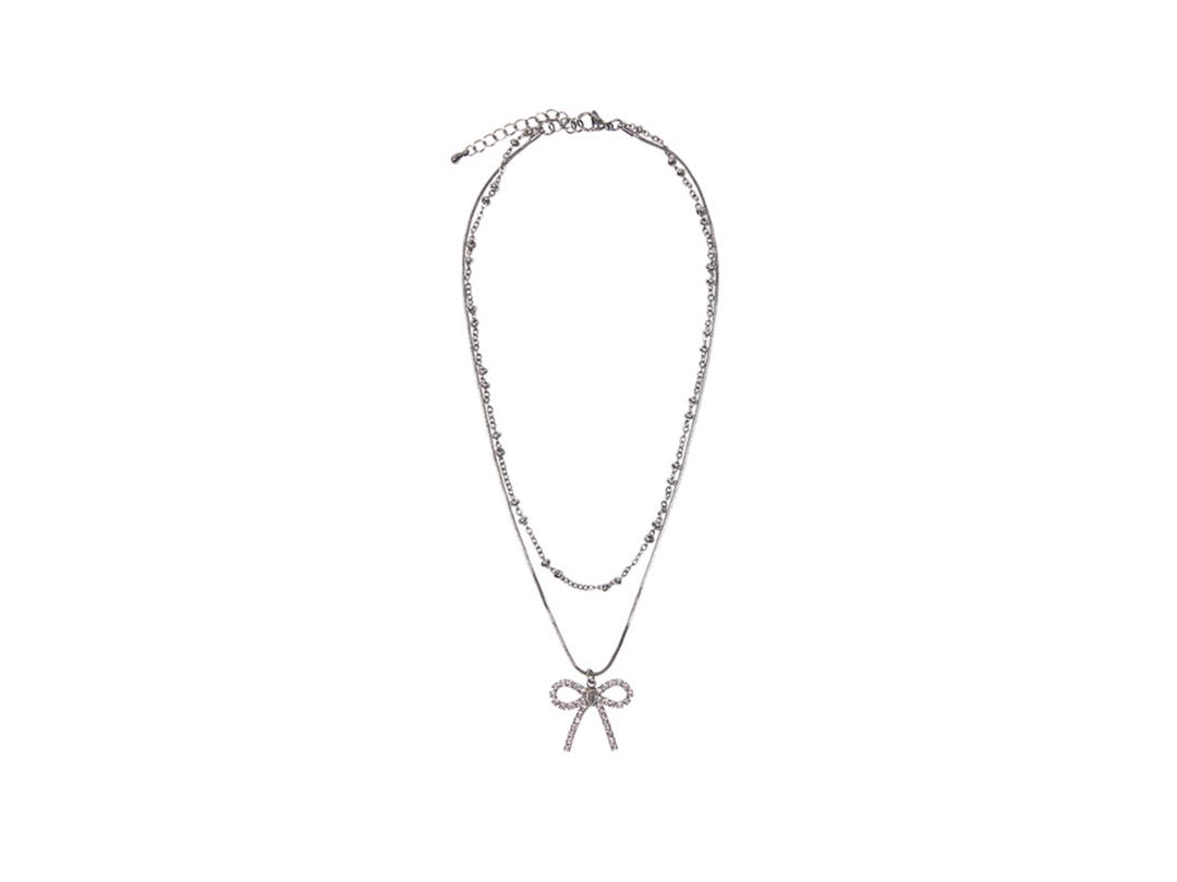 LUVISTRUE LUVISTRUE CH Ribbon Necklace Silver