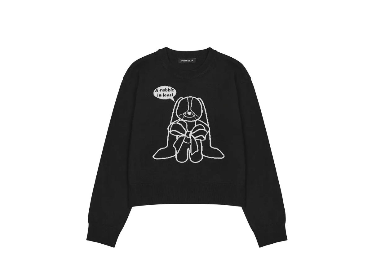 LUVISTRUE LUVISTRUE Am Cute Rabbit Knit Black