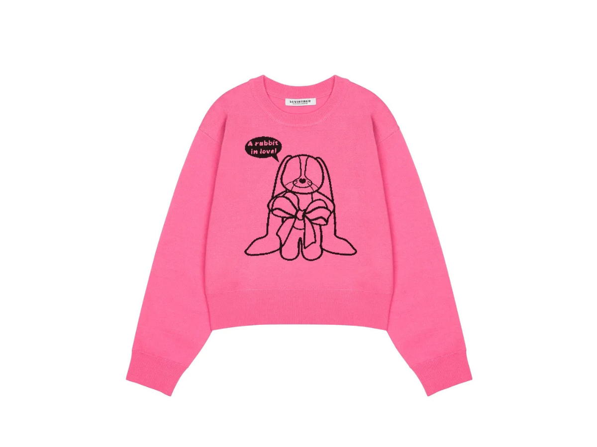LUVISTRUE LUVISTRUE Am Cute Rabbit Knit Pink