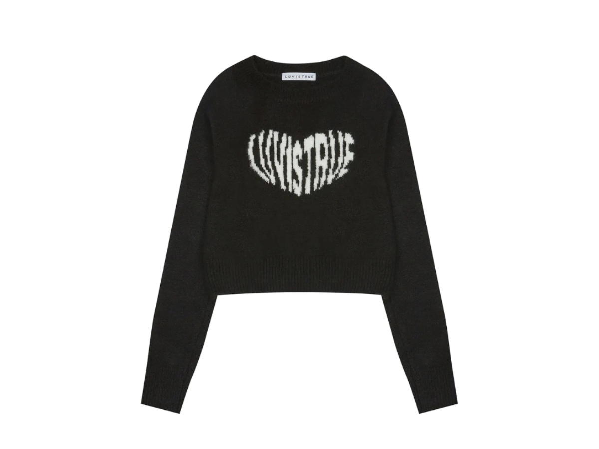 LUVISTRUE LUVISTRUE Ow Heart Logo Knit Black