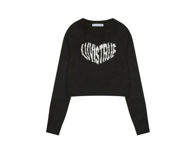 LUVISTRUE LUVISTRUE Ow Heart Logo Knit Black - view 1