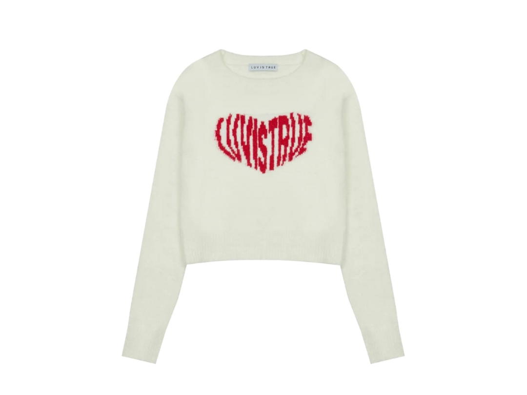 LUVISTRUE LUVISTRUE Ow Heart Logo Knit Ivory