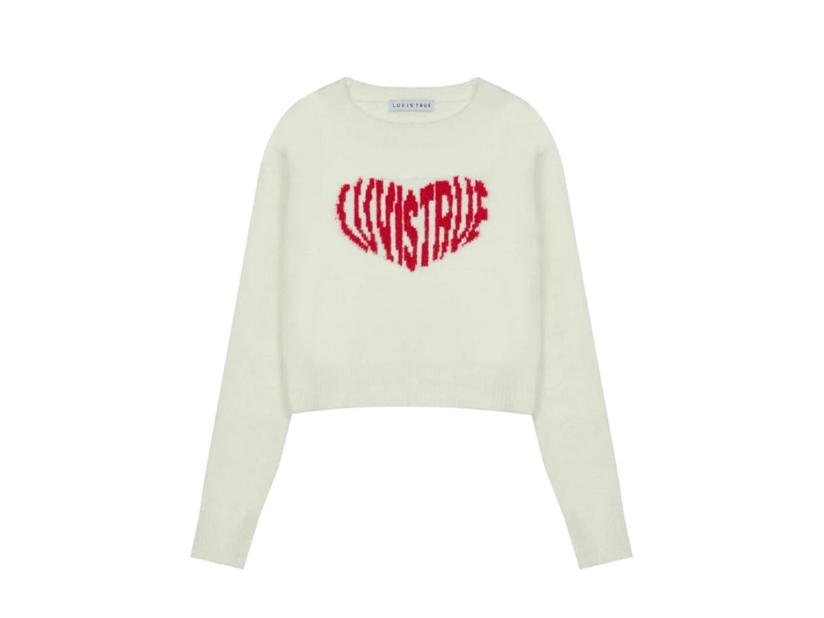 LUVISTRUE LUVISTRUE Ow Heart Logo Knit Ivory