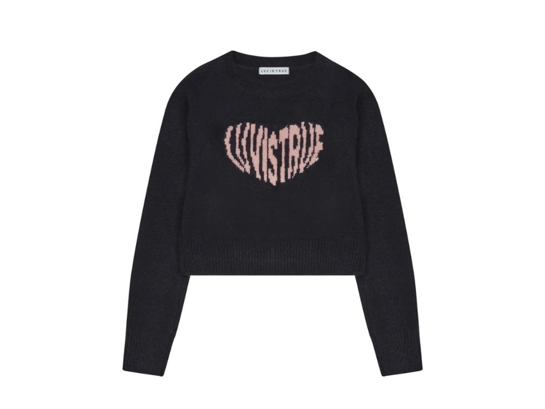 LUVISTRUE LUVISTRUE Ow Heart Logo Knit Navy
