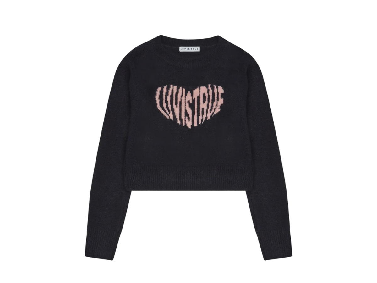 LUVISTRUE LUVISTRUE Ow Heart Logo Knit Navy