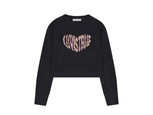 LUVISTRUE LUVISTRUE Ow Heart Logo Knit Navy - view 1