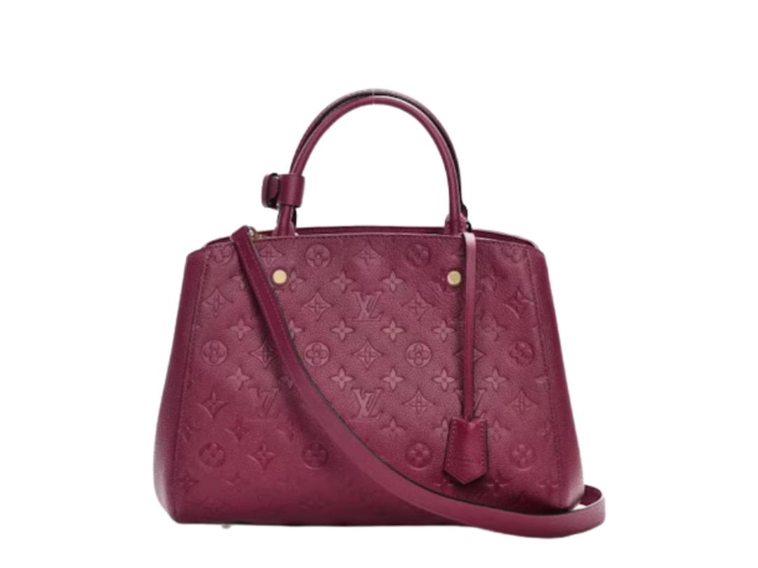 Louis Vuitton Louis Vuitton Montaigne MM In Grape Monogram Empreinte MM With Brass Hardware