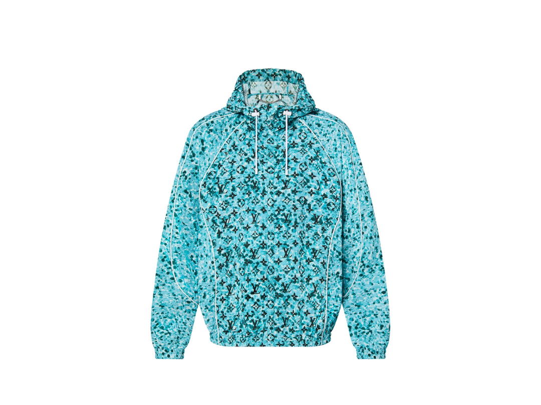 Louis Vuitton Louis Vuitton Printed Nylon Windbreaker Blue