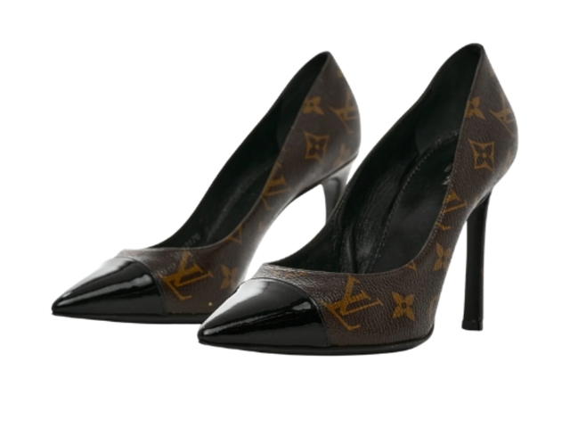 Louis Vuitton Louis Vuitton Monogram Cherie Pumps Shoes Black (W) - view 3