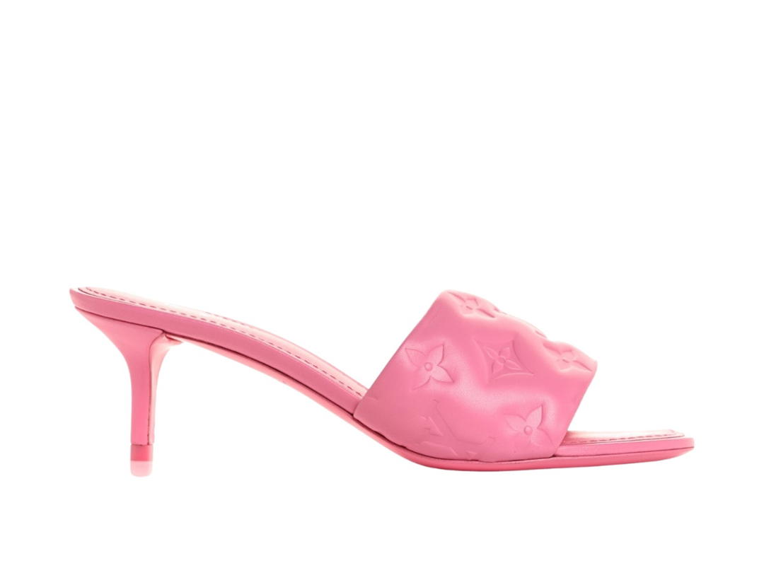 Louis Vuitton Louis Vuitton Revival Mules In Rose Pop Lambskin Embossed Monogram (Women's)