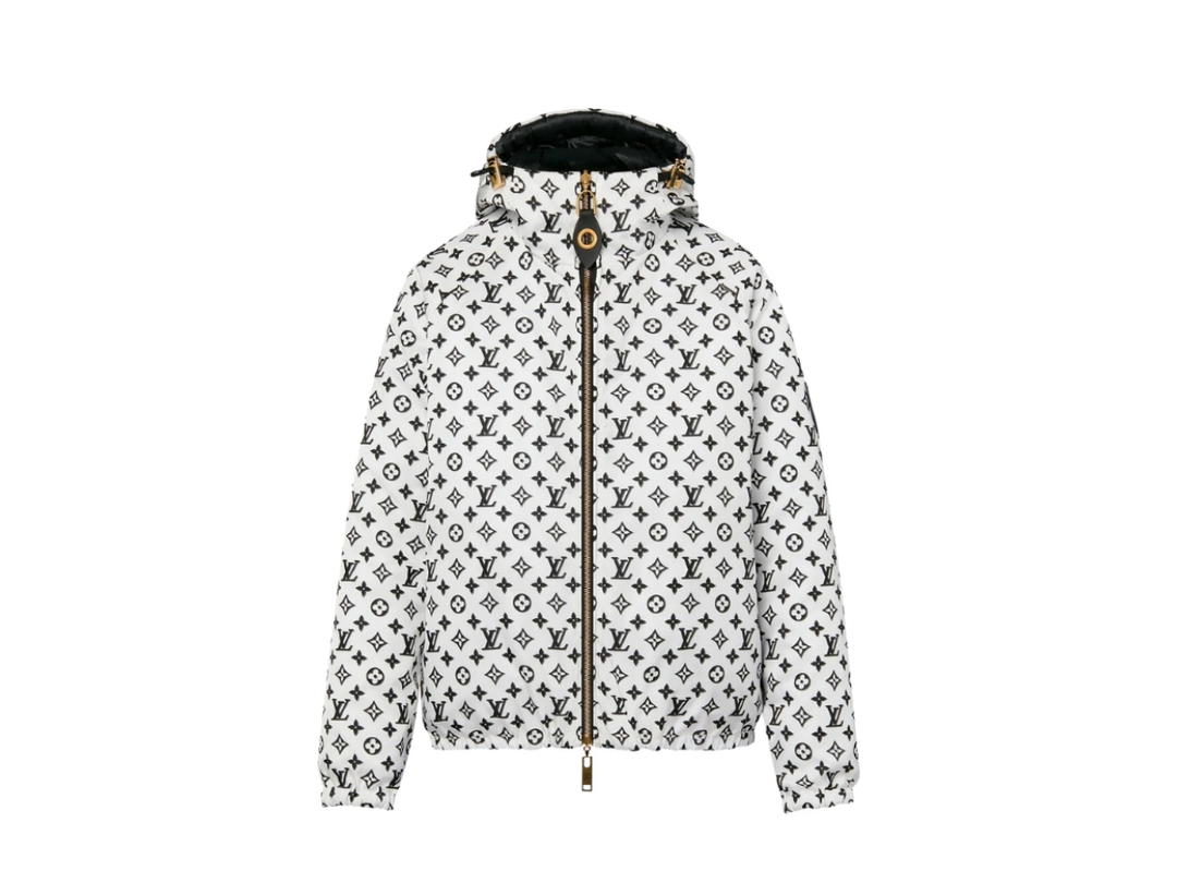 Louis Vuitton Louis Vuitton Reversible Pinstripe Nylon Hooded Jacket White