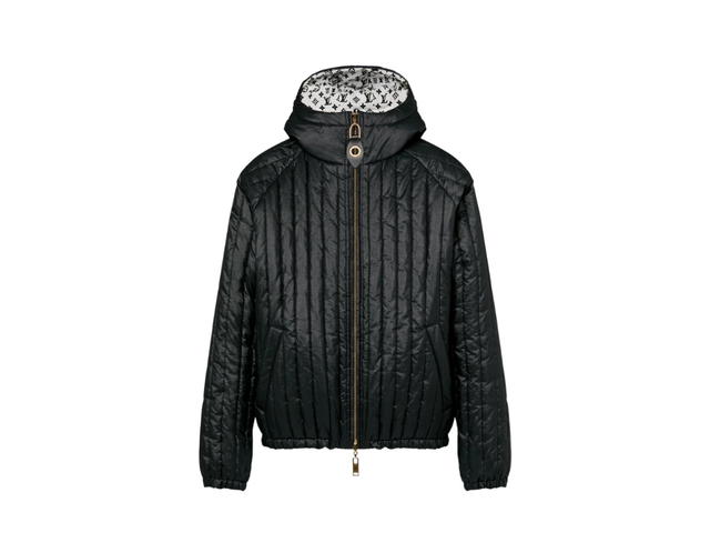 Louis Vuitton Louis Vuitton Reversible Pinstripe Nylon Hooded Jacket White - view 2