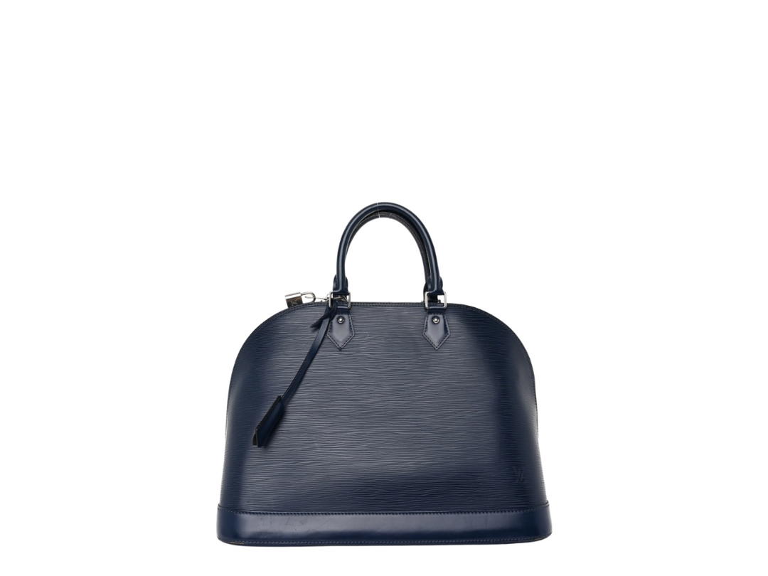 Louis Vuitton Louis Vuitton Alma Gm In Indigo Alma Leather With Gold Hardware