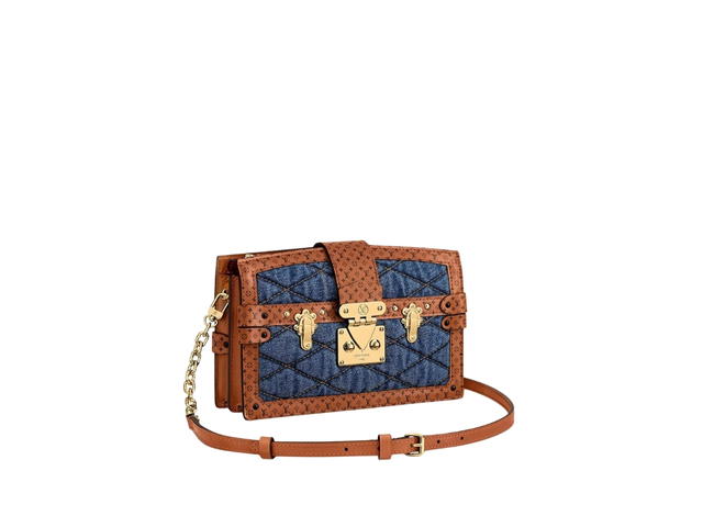 Louis Vuitton Louis Vuitton Trunk Clutch Quilted Denim Blue - view 1