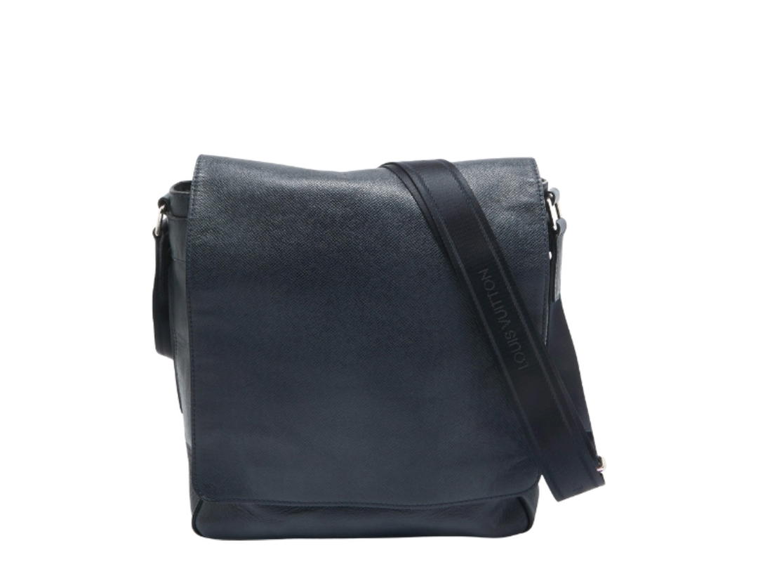 Louis Vuitton Louis Vuitton Taiga Leather Roman MM Bag Navy Blue
