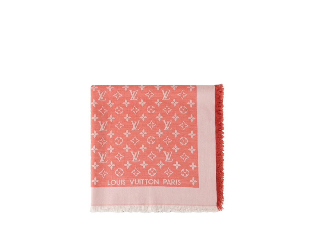 Louis Vuitton Louis Vuitton Wool Shawl Scarf Red