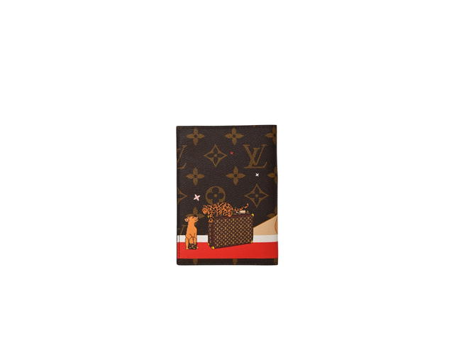 Louis Vuitton Louis Vuitton Lion & Cheetah Passport Holder Brown - view 2