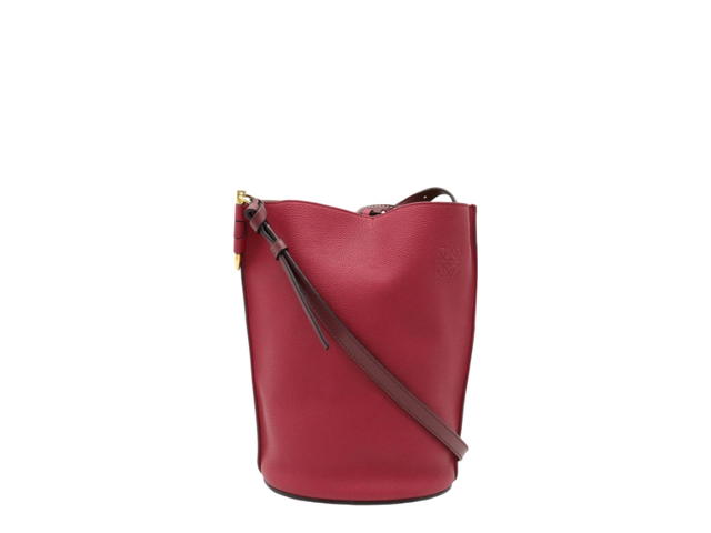 Loewe Loewe Anagram Gate Bucket Shoulder Bag Leather Wine Red - view 1