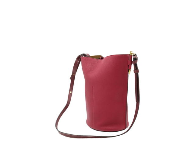 Loewe Loewe Anagram Gate Bucket Shoulder Bag Leather Wine Red - view 2