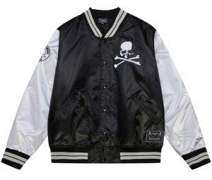 Buy M&N x Mastermind Lightweight Satin Jacket Black And White at Sasom – Authentic and Ready to Ship