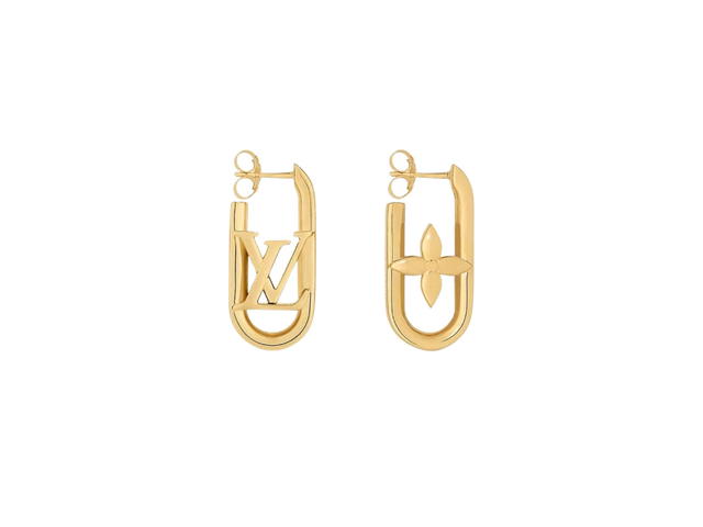 Louis Vuitton Louis Vuitton My LV Chain Earrings Brass - view 2