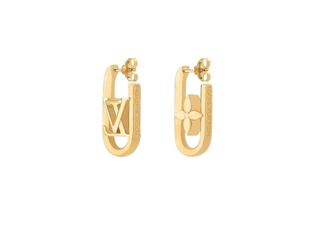 Louis Vuitton Louis Vuitton My LV Chain Earrings Brass - view 3