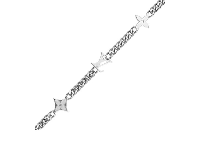 Louis Vuitton Louis Vuitton Monogram Row Necklace Silver - view 2