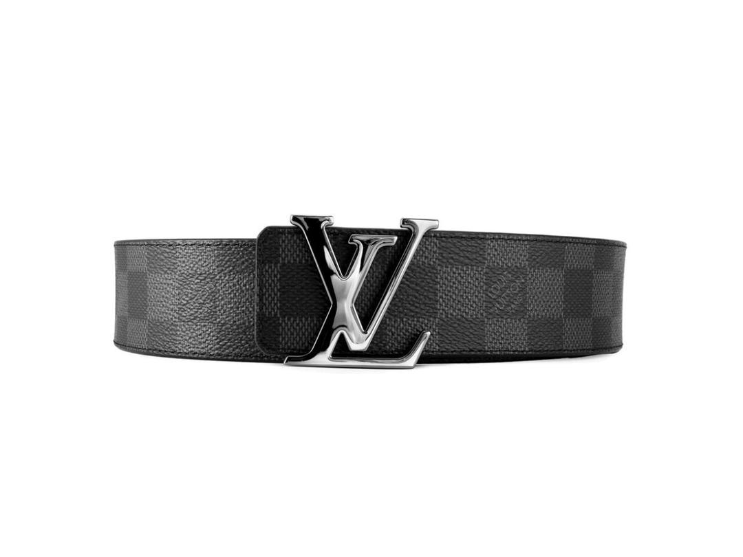 Louis Vuitton Louis Vuitton Lv Initiales Silver Buckle Reversible Belt Damier Graphite 40mm