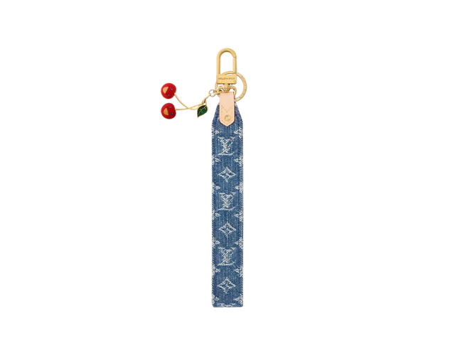 Louis Vuitton Louis Vuitton x Takashi Murakami Denim Cerise Dragonne In Gold-Toned Hardware With Denim Blue - view 1