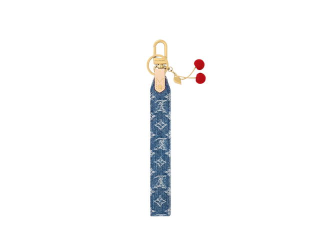 Louis Vuitton Louis Vuitton x Takashi Murakami Denim Cerise Dragonne In Gold-Toned Hardware With Denim Blue - view 2
