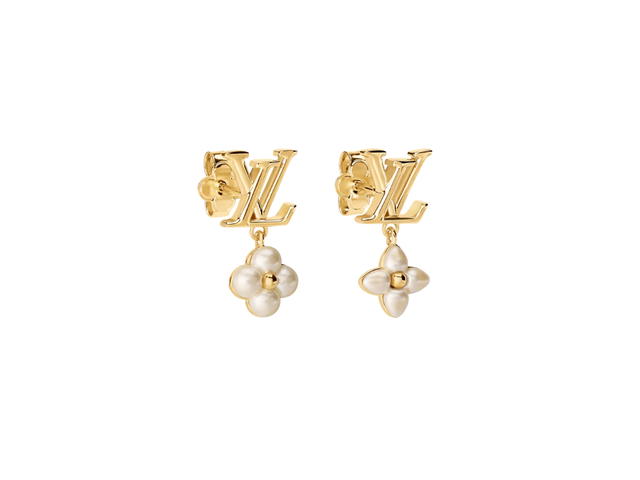Louis Vuitton Louis Vuitton LV Floragram XS Earrings White - view 2
