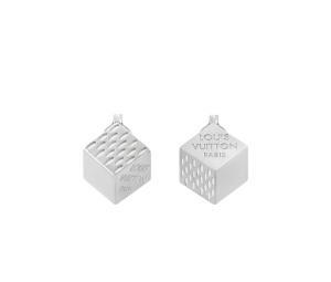 Buy Louis Vuitton LV Cube Earrings Silver Sterling Silver at Sasom – Authentic and Ready to Ship