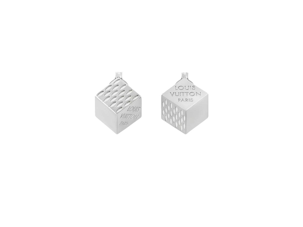 Louis Vuitton Louis Vuitton LV Cube Earrings Silver Sterling Silver