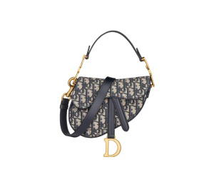 Buy Dior Mini Saddle Bag With Strap In Blue Dior Oblique Jacquard With Gold Hardware at Sasom – Authentic and Ready to Ship