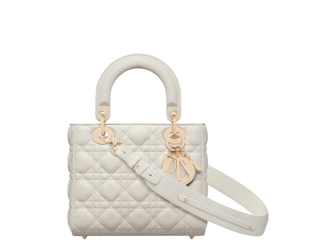 Dior Dior Small Lady Dior My ABCDior Bag Latte Cannage Grained Calfskin