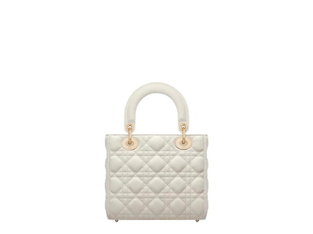 Dior Dior Small Lady Dior My ABCDior Bag Latte Cannage Grained Calfskin - view 2