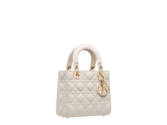 Dior Dior Small Lady Dior My ABCDior Bag Latte Cannage Grained Calfskin - view 3