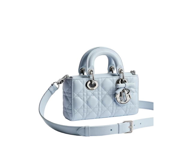 Dior Dior Mini Lady D-Joy Bag Ice Blue Cannage Lambskin - view 2