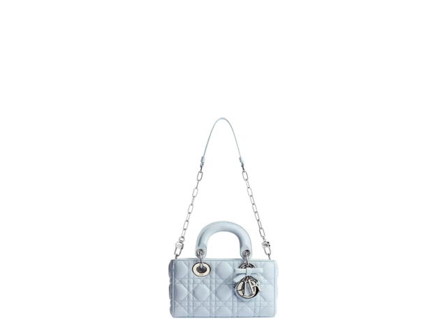 Dior Dior Mini Lady D-Joy Bag Ice Blue Cannage Lambskin - view 3