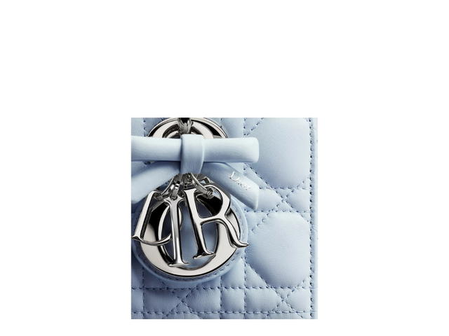 Dior Dior Mini Lady D-Joy Bag Ice Blue Cannage Lambskin - view 5