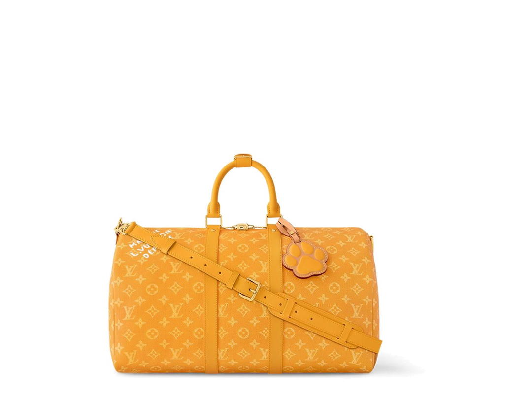 Louis Vuitton Louis Vuitton Keepall Bandouliere 45 Bag In Gold Hardware With Yellow