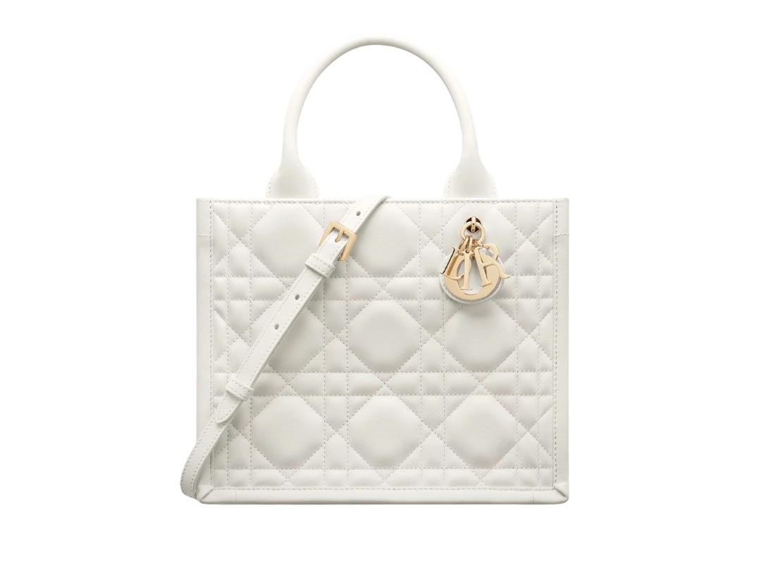 Dior Dior Small Book Tote Latte Macrocannage Calfskin