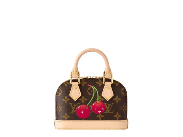 Louis Vuitton Louis Vuitton x Takashi Murakami Nano Alma In Brown Monogram Cherry Coated Canvas With Gold Hardware - view 2