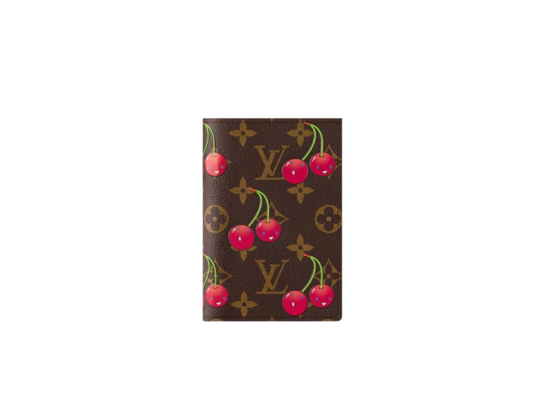 Louis Vuitton Louis Vuitton X Takashi Murakami Passport Cover Monogram Cherry Canvas