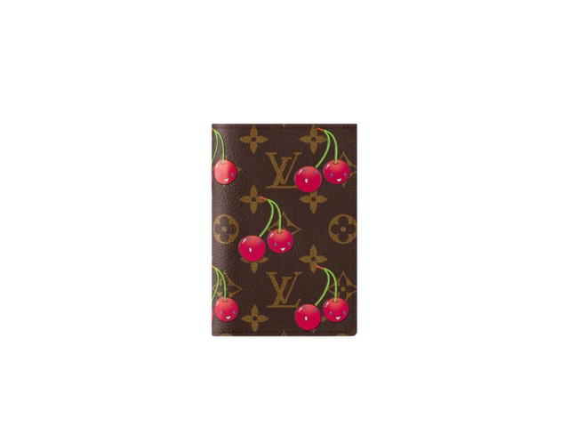 Louis Vuitton Louis Vuitton X Takashi Murakami Passport Cover Monogram Cherry Canvas - view 1