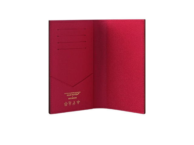 Louis Vuitton Louis Vuitton X Takashi Murakami Passport Cover Monogram Cherry Canvas - view 3