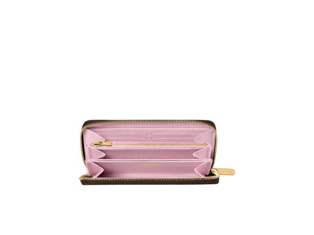 Louis Vuitton Louis Vuitton x Takashi Murakami Zippy Wallet In Sakura Brown Monogram Coated Canvas With Gold Hardware - view 2
